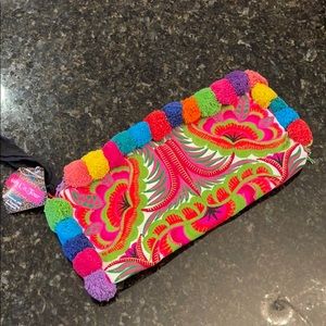 Embroidered Clutch / Wristlet